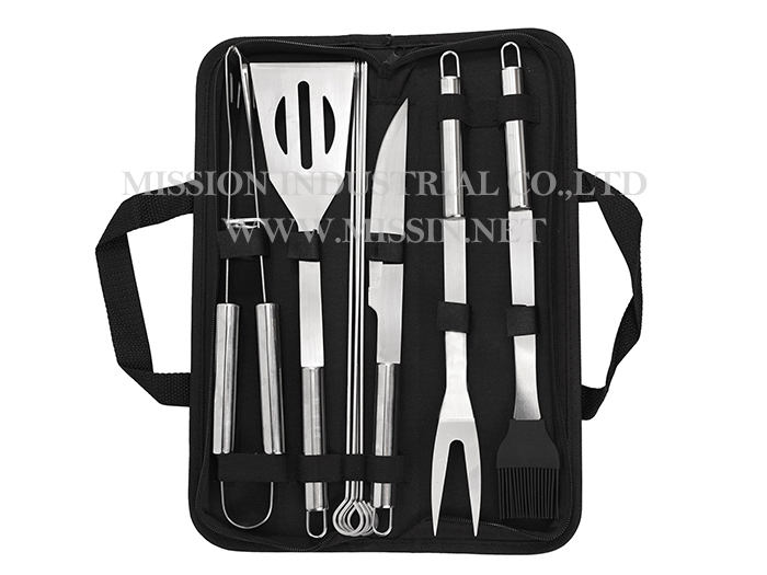 Stainless Steel BBQ Accessories Set with Carry Bag